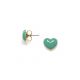 ANGEL HEART stud heart earrings(green) - Olivolga Bijoux
