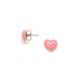 ANGEL HEART stud heart earrings(pink) - Olivolga Bijoux