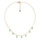 BERRY multi-dangle necklace(green) - Olivolga Bijoux