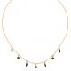 BERRY multi-dangle necklace(black) - Olivolga Bijoux