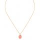 LUCKY "scrabee" pendant necklace(pink) - Olivolga Bijoux