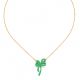 SUZY small ribbon necklace(green) - Olivolga Bijoux