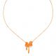 SUZY small ribbon necklace(orange) - Olivolga Bijoux
