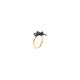 SUZY small ribbon ring(black) - Olivolga Bijoux