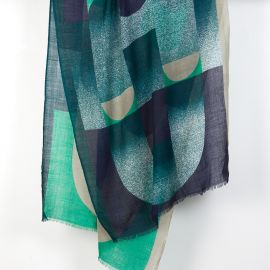 Green blue Diurne scarf - 