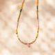 SERENITY rocaille + drop necklace( pink) - Olivolga Bijoux