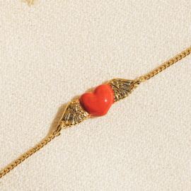 ANGEL HEART angel wings bracelet(red) - Olivolga Bijoux