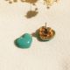ANGEL HEART stud heart earrings(green) - Olivolga Bijoux