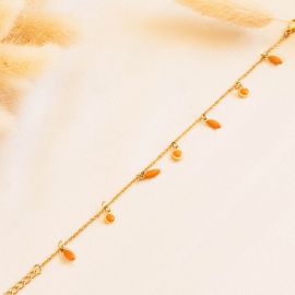 BERRY bracelet ajustable multipampilles oranges - Olivolga Bijoux