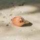 LUCKY bague ajustable scarabée rose - Olivolga Bijoux