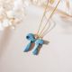 SUZY big ribbon necklace(blue) - Olivolga Bijoux