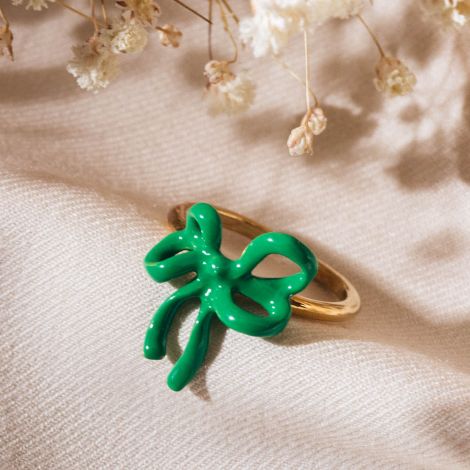 SUZY small ribbon ring(green)