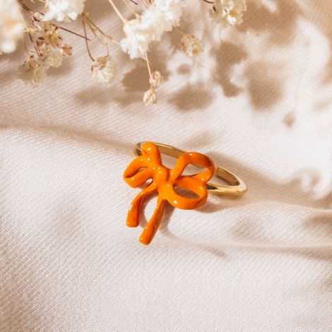 SUZY small ribbon ring(orange)