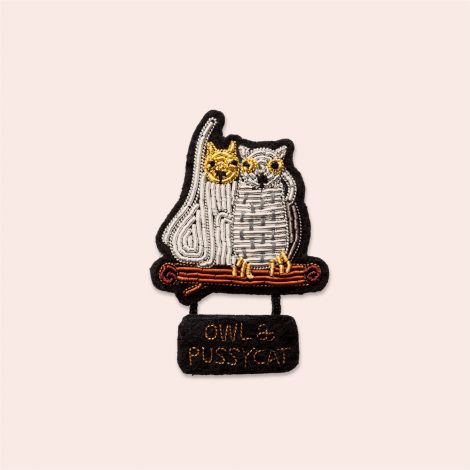 Brooch- Owl and pussycat