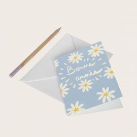 Card Happy new year "Happy Daisies" - Season Paper