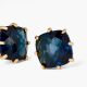 Sleeper earrings La Diamantine bleu océan - Les Néréides
