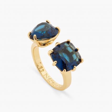 Adjustable Ring La Diamantine bleu océan