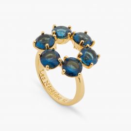 Ring La Diamantine bleu océan - Les Néréides