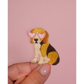 Beagle -iron-on patch - Malicieuse