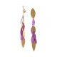 Cascade "eye" shape clip earrings(violet) "Les radieuses" - Franck Herval