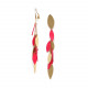 Cascade "eye" shape clip earrings(fuchsia) "Les radieuses" - Franck Herval