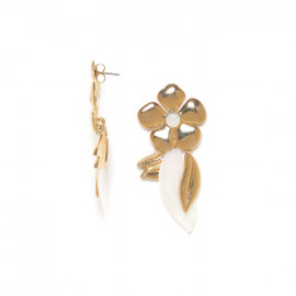 flower post earrings(white MOP) "Les radieuses" - Franck Herval