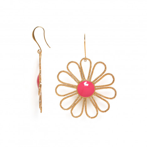 flower earrings(fuchsia) "Les radieuses"