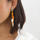 CASCADE boucles d'oreilles clips pampilles orange "Les radieuses" - Franck Herval
