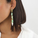 Cascade "eye" shape clip earrings(green) "Les radieuses" - Franck Herval