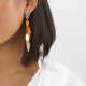 CASCADE boucles d'oreilles poussoir multipampilles orange "Les radieuses" - Franck Herval