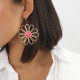 flower earrings(fuchsia) "Les radieuses" - Franck Herval