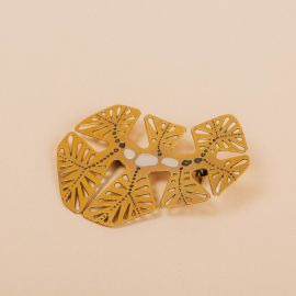 Brass graphic brooch - Amélie Blaise