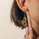 Golden graphic earrings - Amélie Blaise