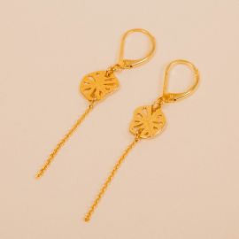 Small golden hook earrings - Amélie Blaise