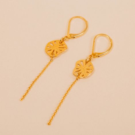 Small golden hook earrings