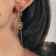 Small golden hook earrings - Amélie Blaise