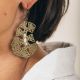 brass and enamel XL earrings - Amélie Blaise