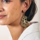 brass and enamel XL earrings - Amélie Blaise