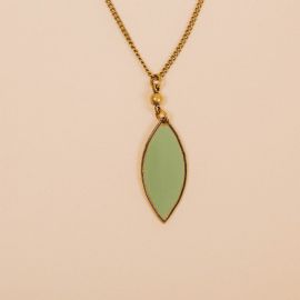 Moss green MASQUES necklace - Amélie Blaise
