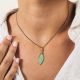 Moss green MASQUES necklace - Amélie Blaise