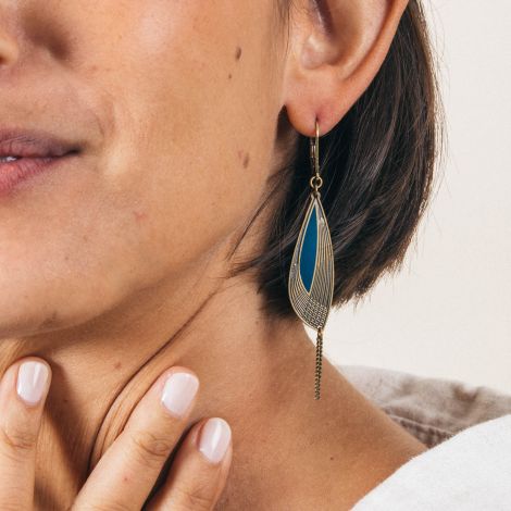PETALES small blue earrings