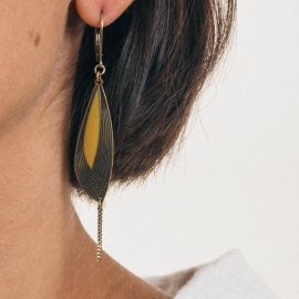 PETALES small moutarde earrings - Amélie Blaise