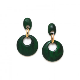 green post earrings "Kaffe" - Nature Bijoux
