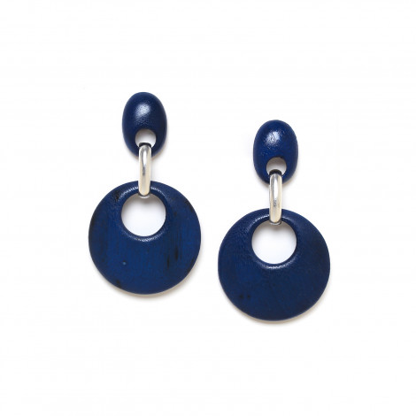 blue post earrings "Kaffe"