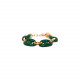 bracelet bois & chaine vert "Kaffe" - Nature Bijoux