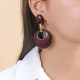 mangosteen post earrings "Kaffe" - Nature Bijoux