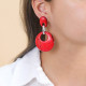 red post earrings "Kaffe" - Nature Bijoux