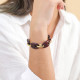 bracelet bois & chaine lie de vin "Kaffe" - Nature Bijoux