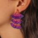 SEVILLANA pink and purple pearl earrings - Mishky