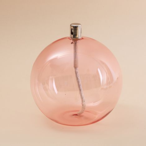 Lampe à huile Sphère XL rose pâle